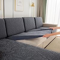 Vista 29 de Funda elástica para sofá seccional, múltiples patrones y colores, diseño de funda de sofá para respaldo (1 unidad)