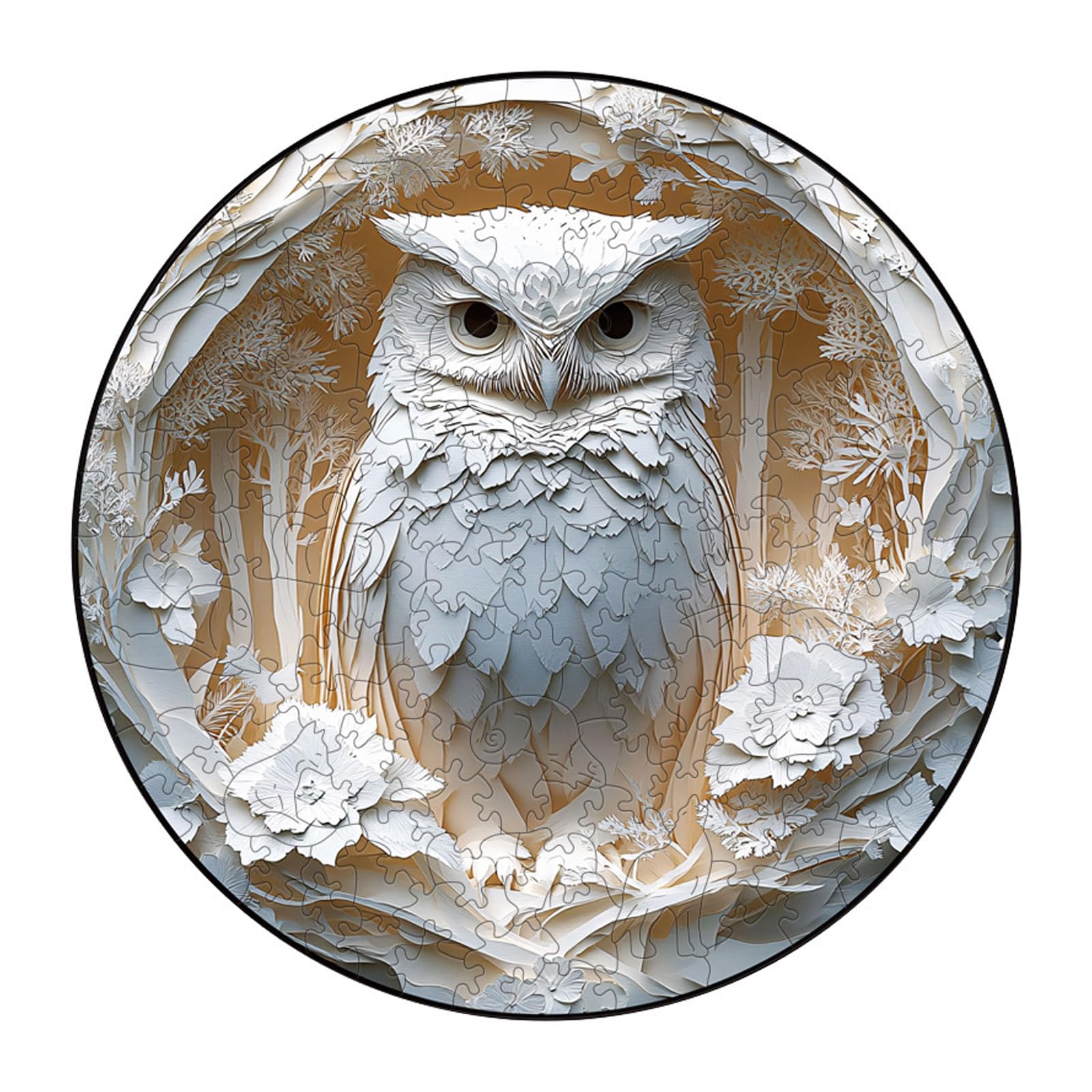 OSNIYAW Wooden Puzzles for Adults, Unique Animal Shape, Wooden Puzzles for Home Wall Decorations, Owl/Doves/Lions, Wooden Puzzle, Unique Animal Shape Wooden