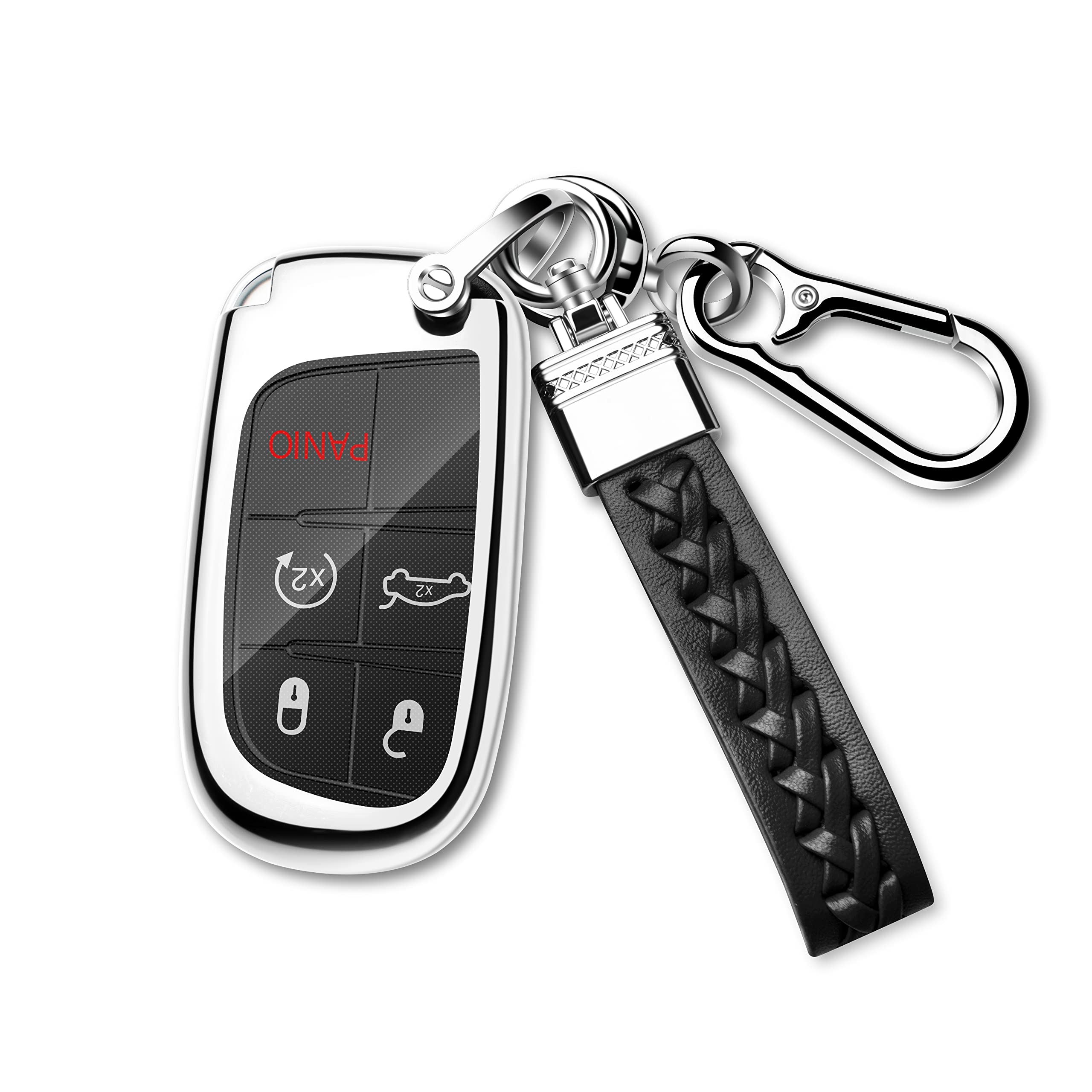Dodge Key Fob Cover Smart Remote Premium Soft TPU Dodge Key Cover 3/4/5 Button
