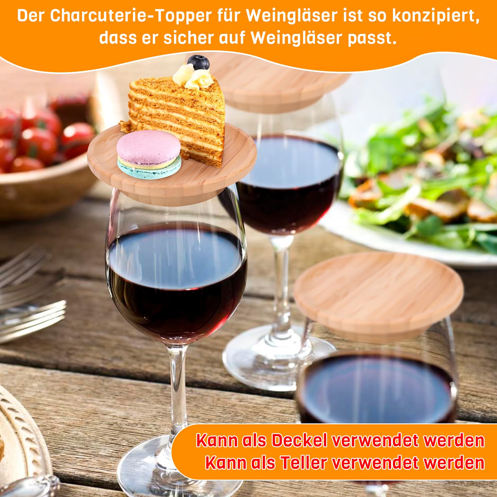 Verre Aperol Spritz LINGJIA 3 Pièces Wine Glass Charcuterie Topper Pour Verres Verre Spritz Aperol