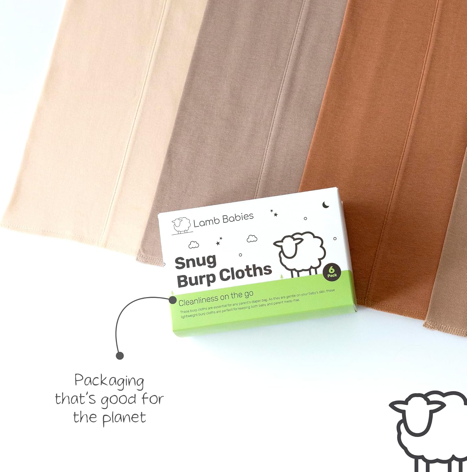 Snug Baby Cotton Burp Cloths, Absorbent, Lightweight, and Gentle Cotton for Mess-Free Moments, Baby Burp Cloths for Boys and Girls An Essential Addition to Every Parent's Diaper Bag