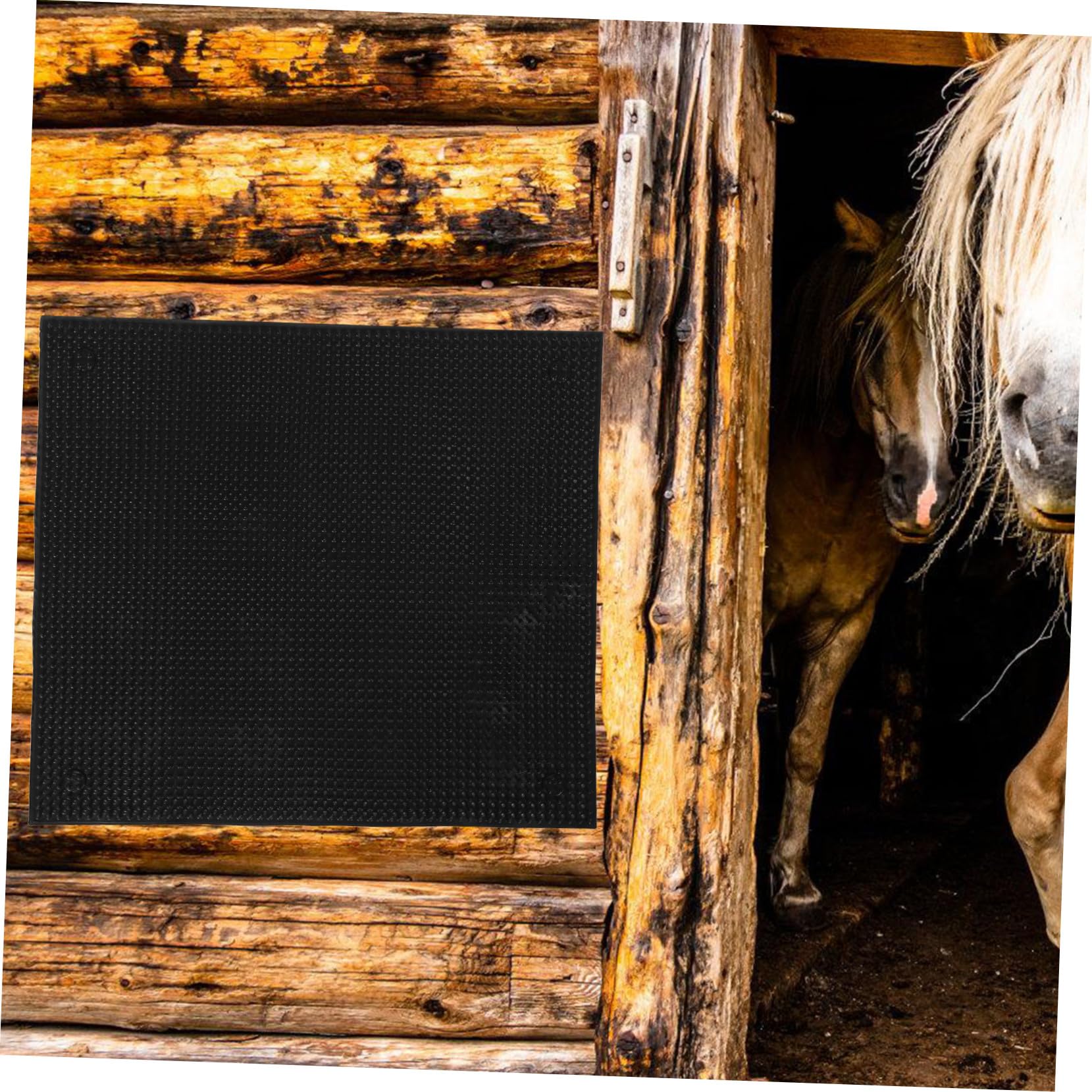 Spazzola Grattaschiena per Bovini e Cavalli, 1 Pz Nera in Silicone | Installazione Semplice, Struttura Robusta, Adatta a Stalla e Azienda Agricola