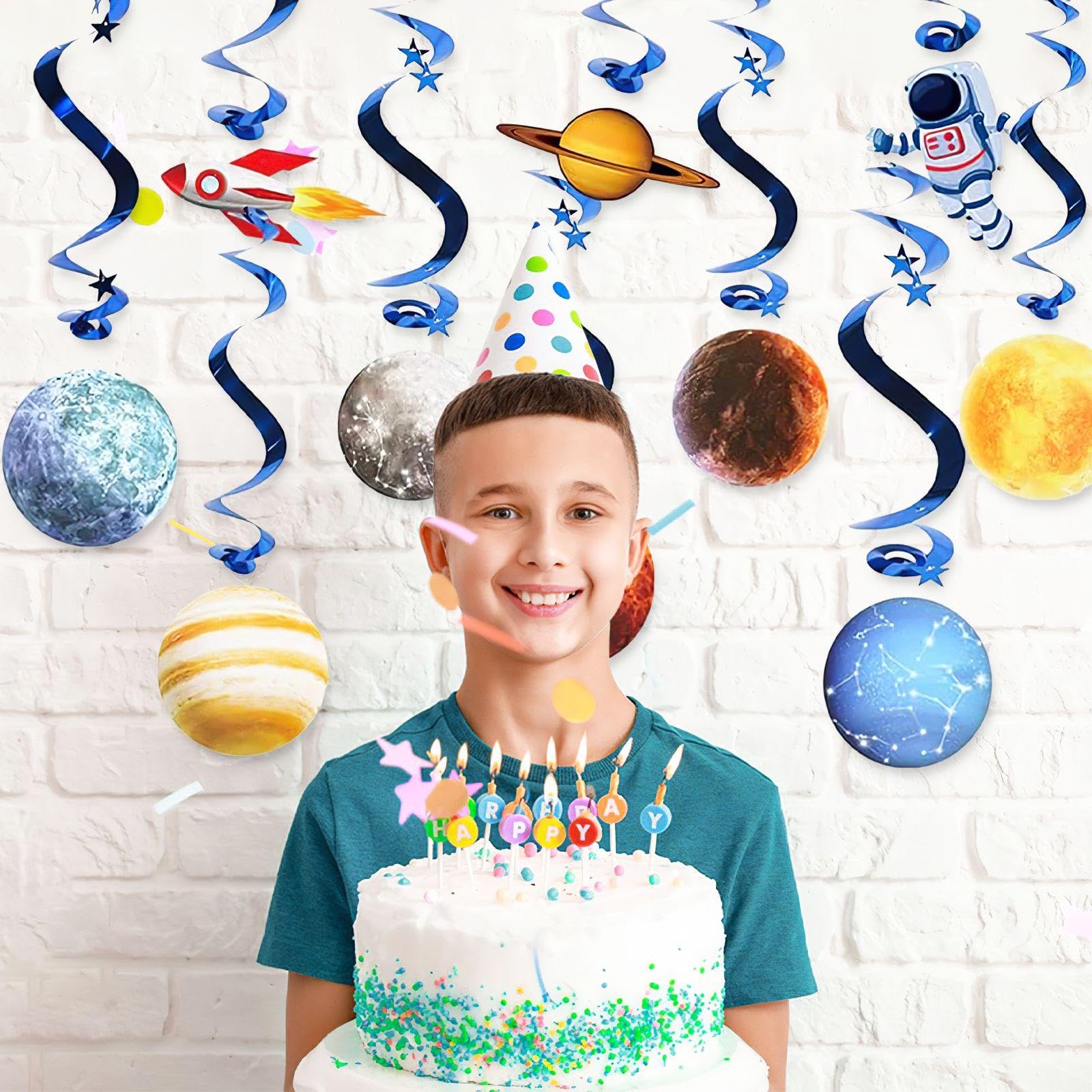 12 Pezzi di Ornamenti A Spirale A Tema Pianeta, Decorazioni per Bambini, Decorazioni per Feste per Bambini E Decorazioni Creative.