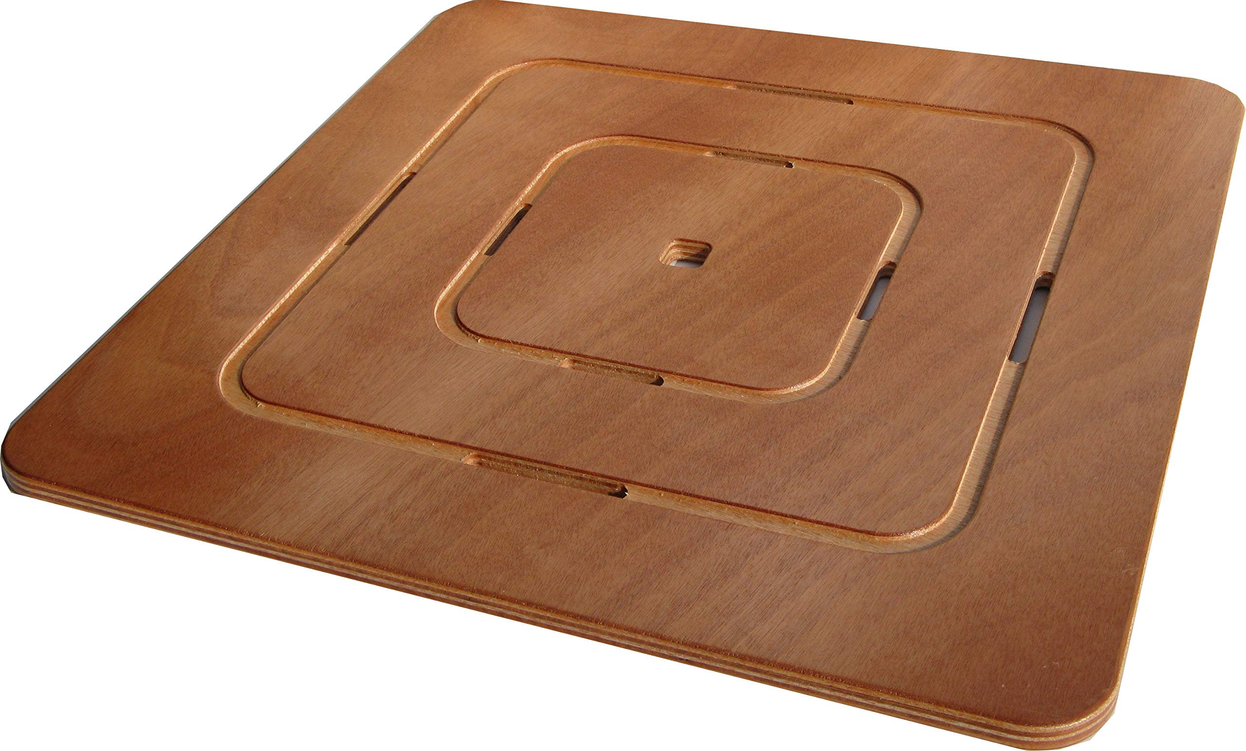 Castelmerlino Tarima para ducha Okumè madera contrachapada marina 60x60 cm para platos de ducha 80x80
