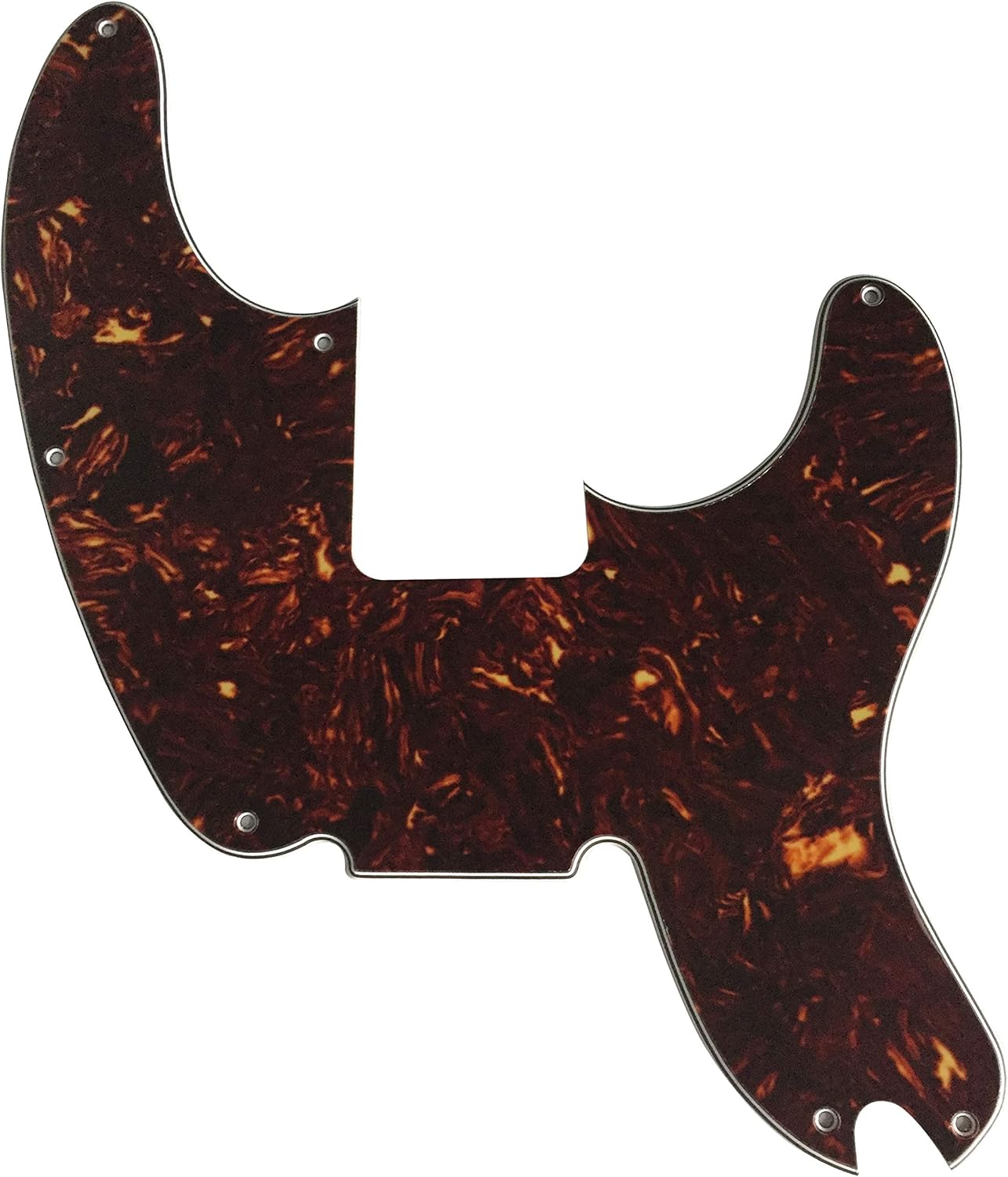 Electric Guitar Pickguard for Fender Telecaster Precision Bass Style (4 Ply Brown Tortoise)
