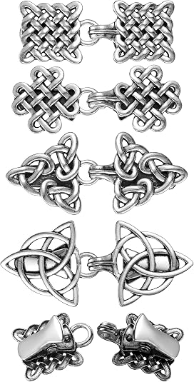WOOPSOO 4 Piece Vintage Sweater Clip Set - Swirl Design Brooch Clips For Cardigans, Shirts, And Dresses