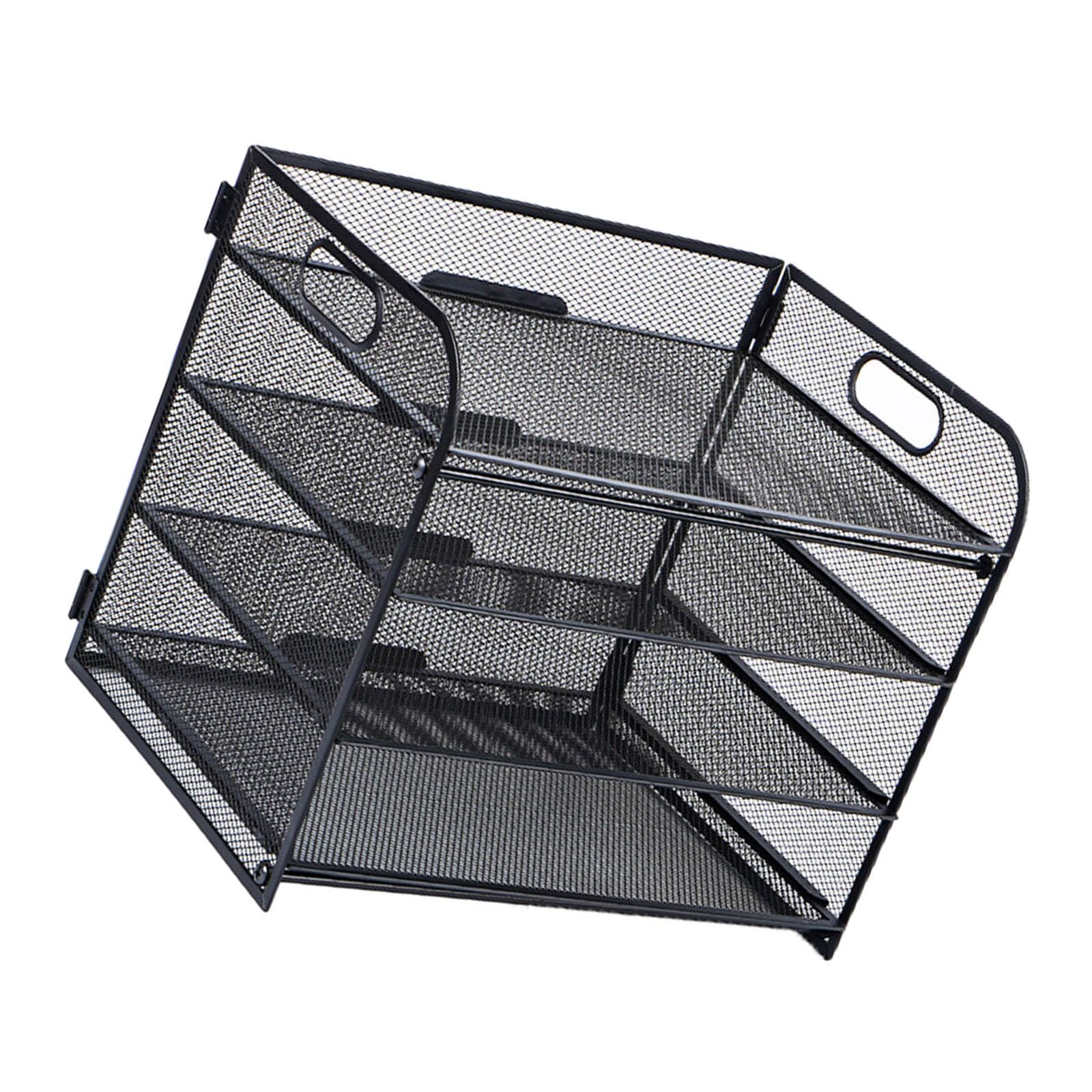 4 Tiered Desk Document File Tray Organizers with Sliding Drawer & 2 Pen Holder, Multipurpose for