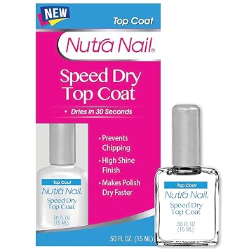 Nutra Nail Manicure Collection - Speed Dry in 30 Seconds - Quick Dry Top Coat Nail Polish - 0.5 Ounce