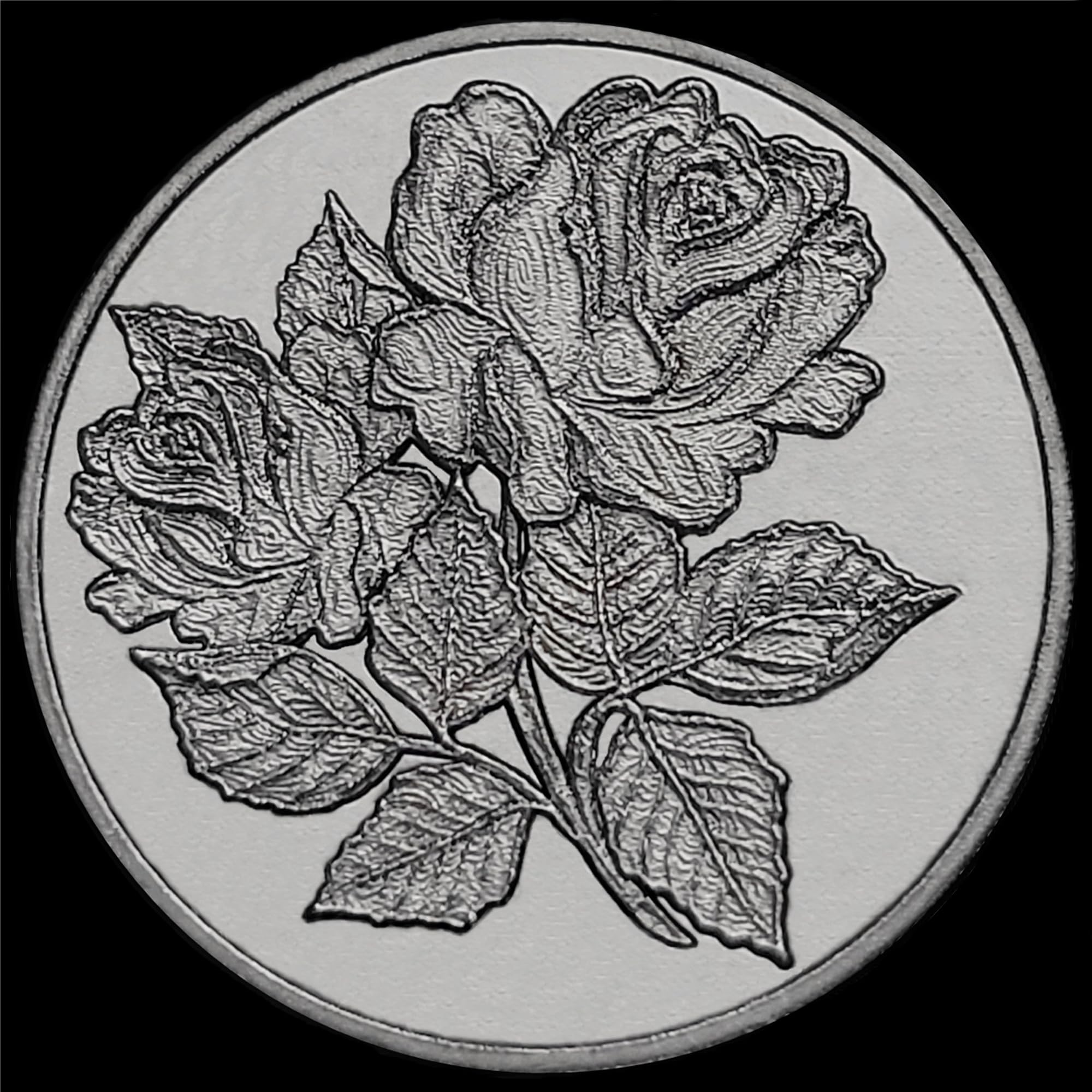 NICKSTON Roses Floral Engraved Band Compatible with Garmin Fenix 7X Solar Sapphire 6X Pro 5X Plus Fenix 3 Descent Mk1 Mk2 Mk2i Black Stainless Steel Strap B-RS1-A26 (8.5