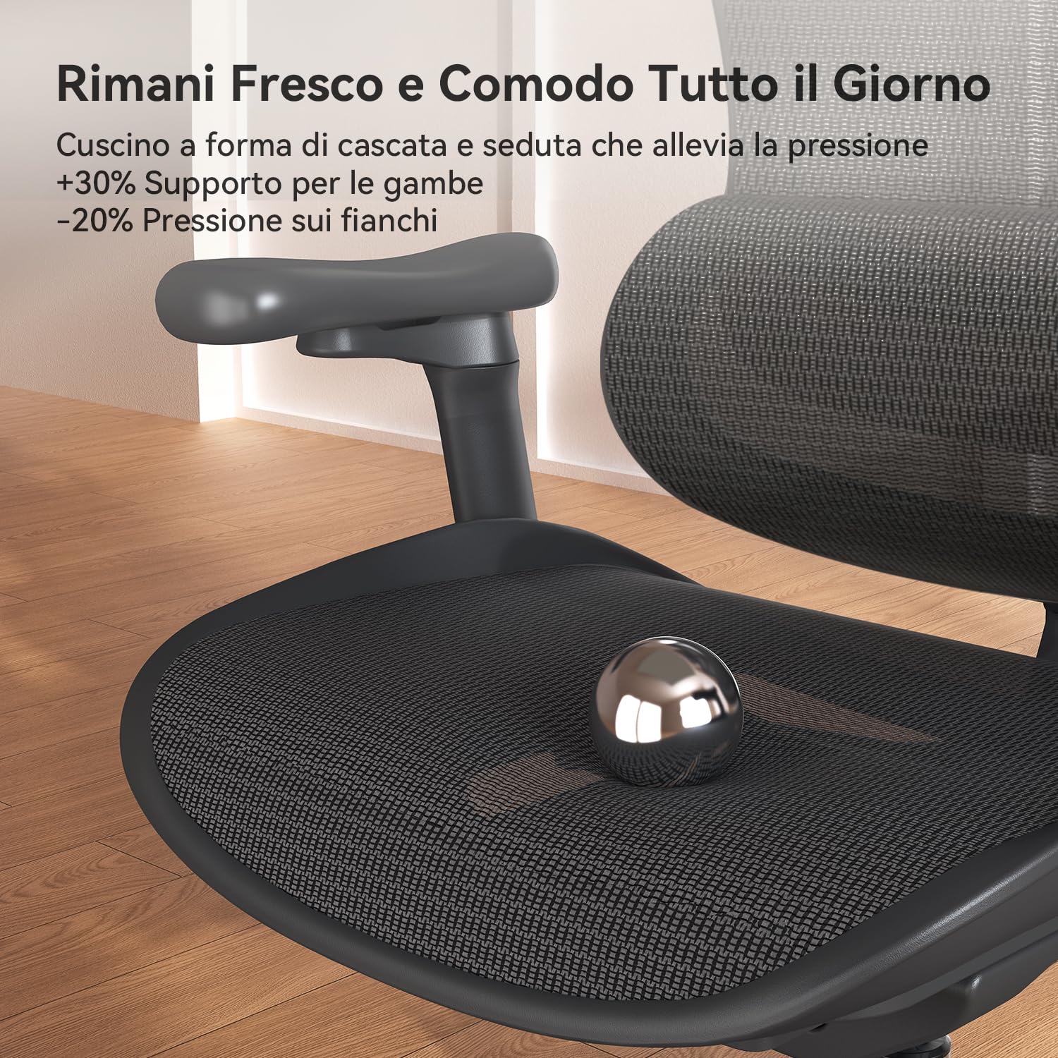 SIHOO Doro C300 Sedia Ufficio Ergonomica con Braccioli Ultra Morbidi in 3D, Supporto Lombare Dinamico per Sedia scrivania a Casa, Sedia da Scrivania con Schienale Regolabile,2 confezioni(Nero)