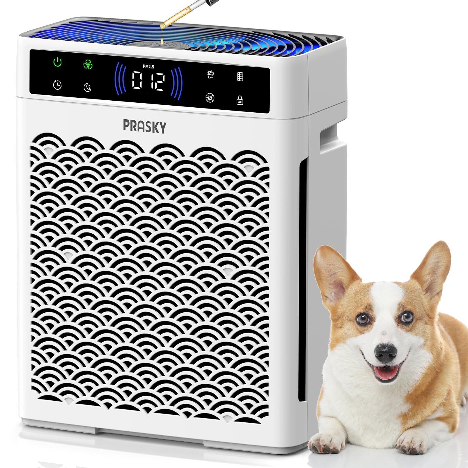 Air Purifiers for Home Large Room up to 3000sq ft PRASKY HEPA Air Purifier with Activated Carbon for