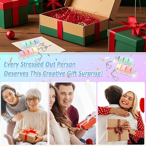 Miniatura 6 de Juguete para ansiedad con teclado, 2 piezas de teclado silencioso Fidget Toys Clicker Fidget Llavero Fidgets para adultos Alivio del estrés Ansiedad