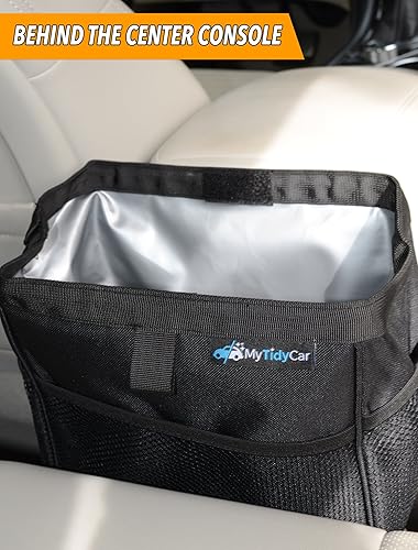 Miniatura 4 de MyTidyCar - Cubo de basura para coche 3 bolsillos a prueba de fugas bolsa de basura para coche para vehículos