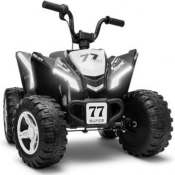 Kids Electric ATV 4 Wheeler, 24V Ride On Toy for Big Kids, White