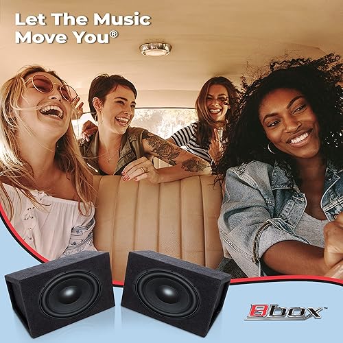 Vista 19 de Atrend Bbox Quad - Caja de altavoces sellados descargados de 6 x 9 pulgadas, carcasa en ángulo MDF premium para cuatro altavoces de 6 x 9 con cables