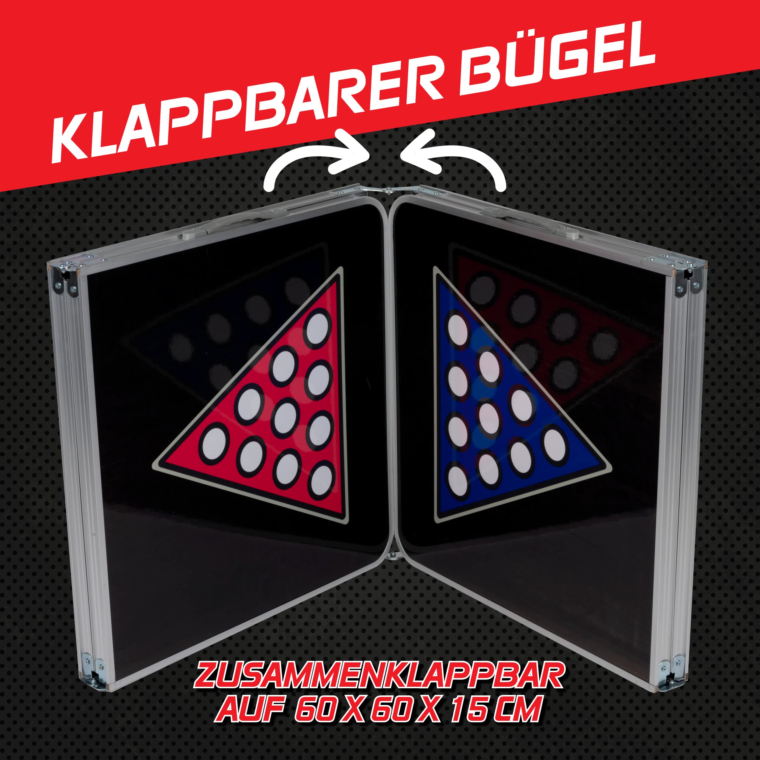 Table de Beer Pong MDF Aluminium 240 x 70 x 60cm - Portable & Pliable - Jeux De Boissons Soirées Fêtes Intérieures ou Extérieures - Étanche [2 Chiffons Inclus