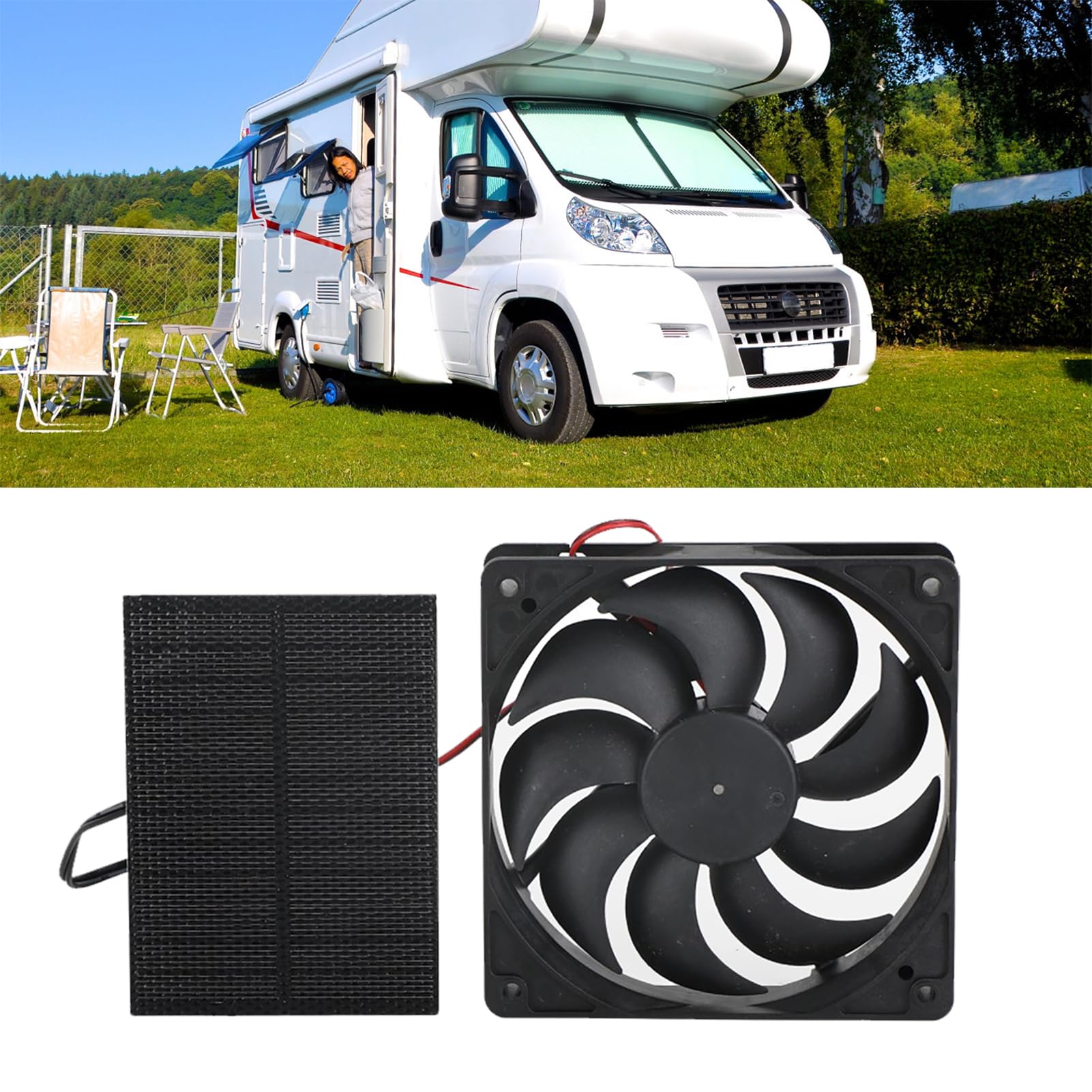 Zerodis Kit de Ventilateur de Panneau Solaire 3W économe en énergie
