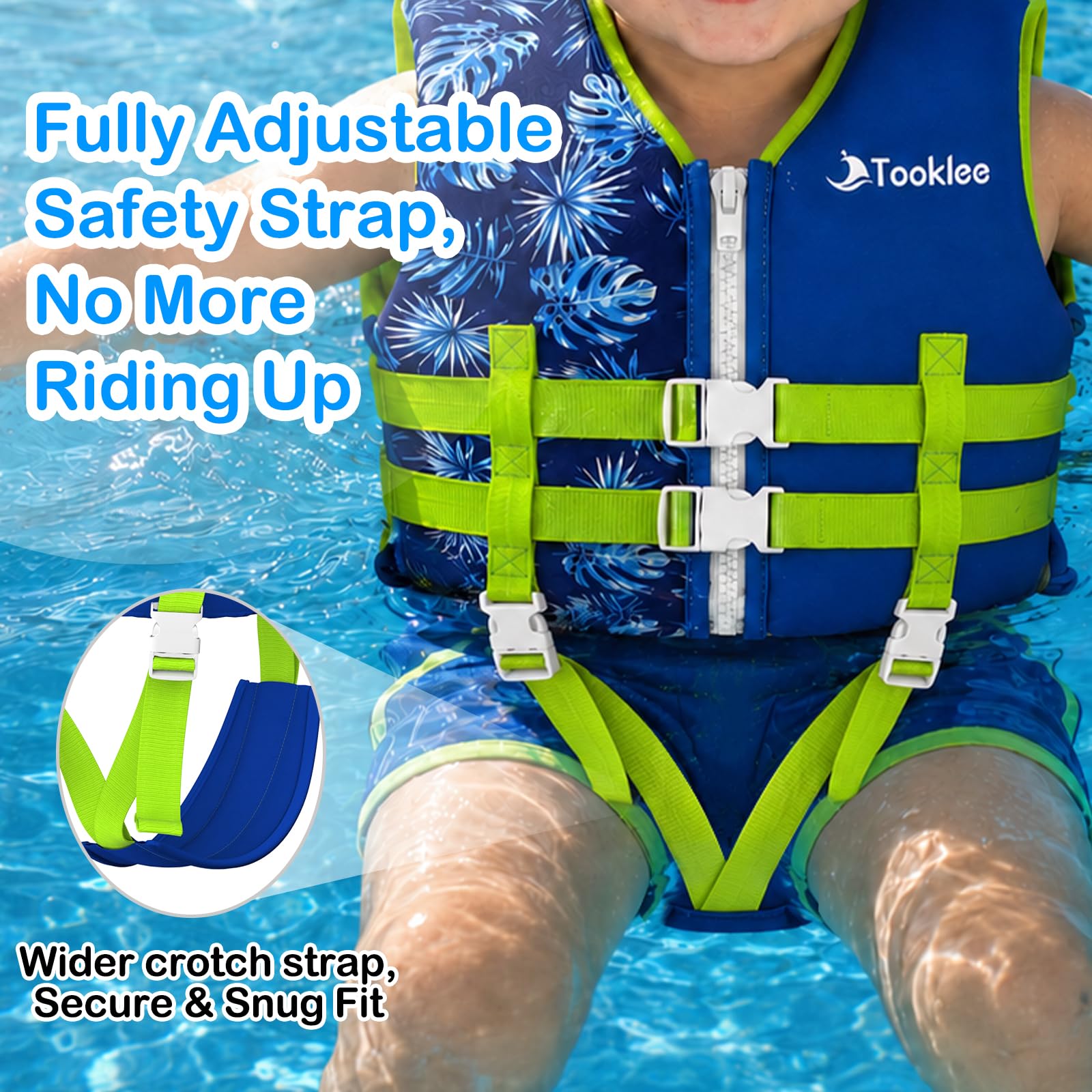 Gilet de Natation pour Enfants,Gilet Natation Enfant Certifié TÜV avec Sangle,Gilet Natation bébé Garçon avec Ceinture de sécurité réglable,Gilet de Flottaison en Néoprène