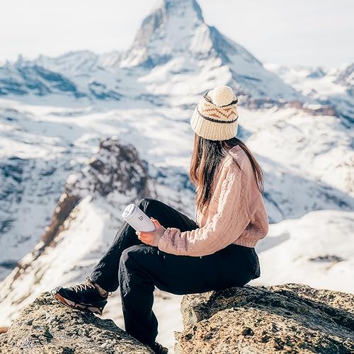 Miniatura 7 de BOTTLE BOTTLE Botella de agua aislada de 24 onzas con tapa de popote y asa para deportes, viajes, gimnasio, botellas de agua de acero inoxidable,