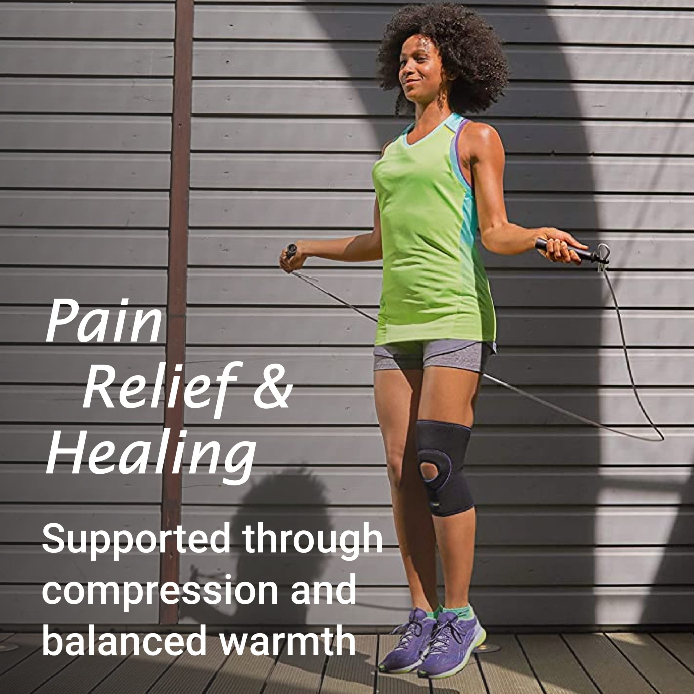 Actimove Sports Edition Knee Support Open Patella with COOLMAX AIR Technology – Sleeve for Pain Management – For Strains, Sprains & Swelling - Left/Right Wear – Navy, 2X-Large