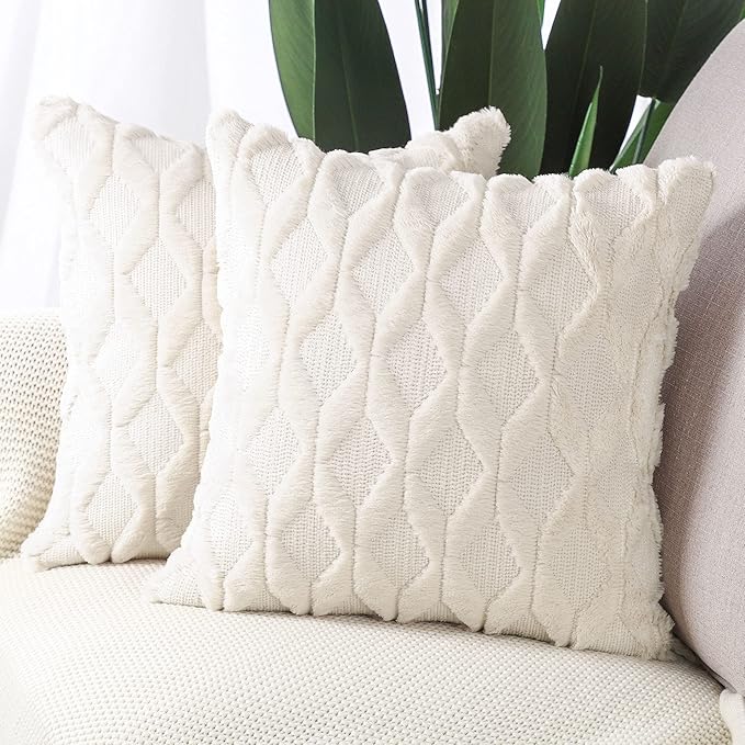 MADIZZ Plush Pillow Covers 18x18