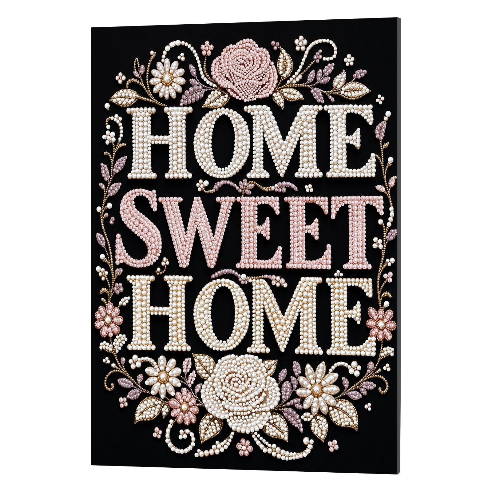 DIY Letters Pearl Damond Painting Art Kit with Frame, DIY Framed Pearl