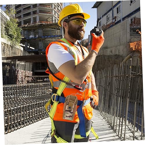 Miniatura 6 de SUPVOX Walkie Talkie Bag Fanny Packs for Women Leather Adjustable Belts for Men Leather Fanny Pack Molle Radio Pouch Radios Holster Radio Pouch Bag