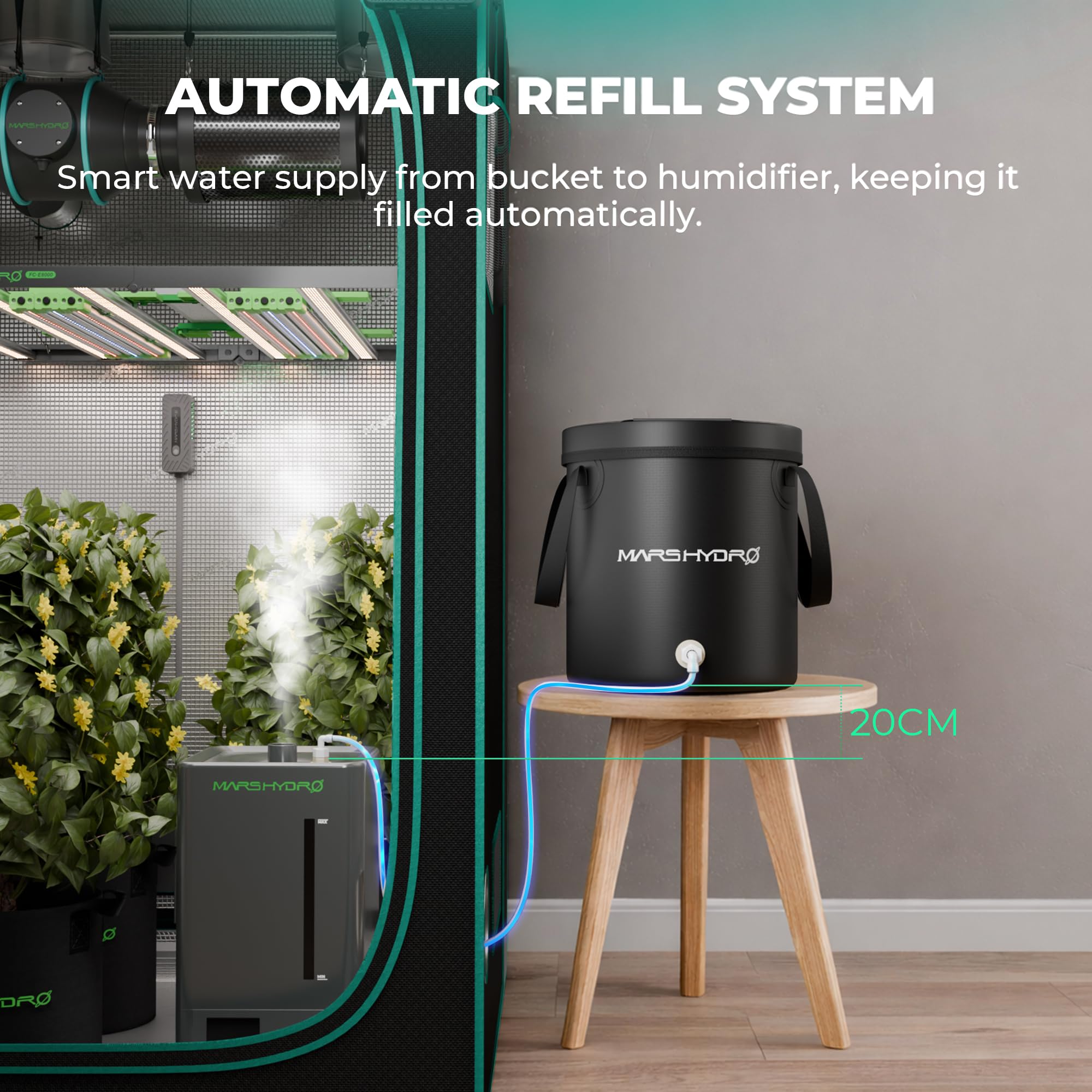 MARSHYDRO Automatyczny zestaw do napełniania nawilżaczem, nadaje się również do systemów odwrotnej osmozy, filtrów wody do napojów, dozowników płynów, ekspresów do kawy, lodów i refrigeratorów.