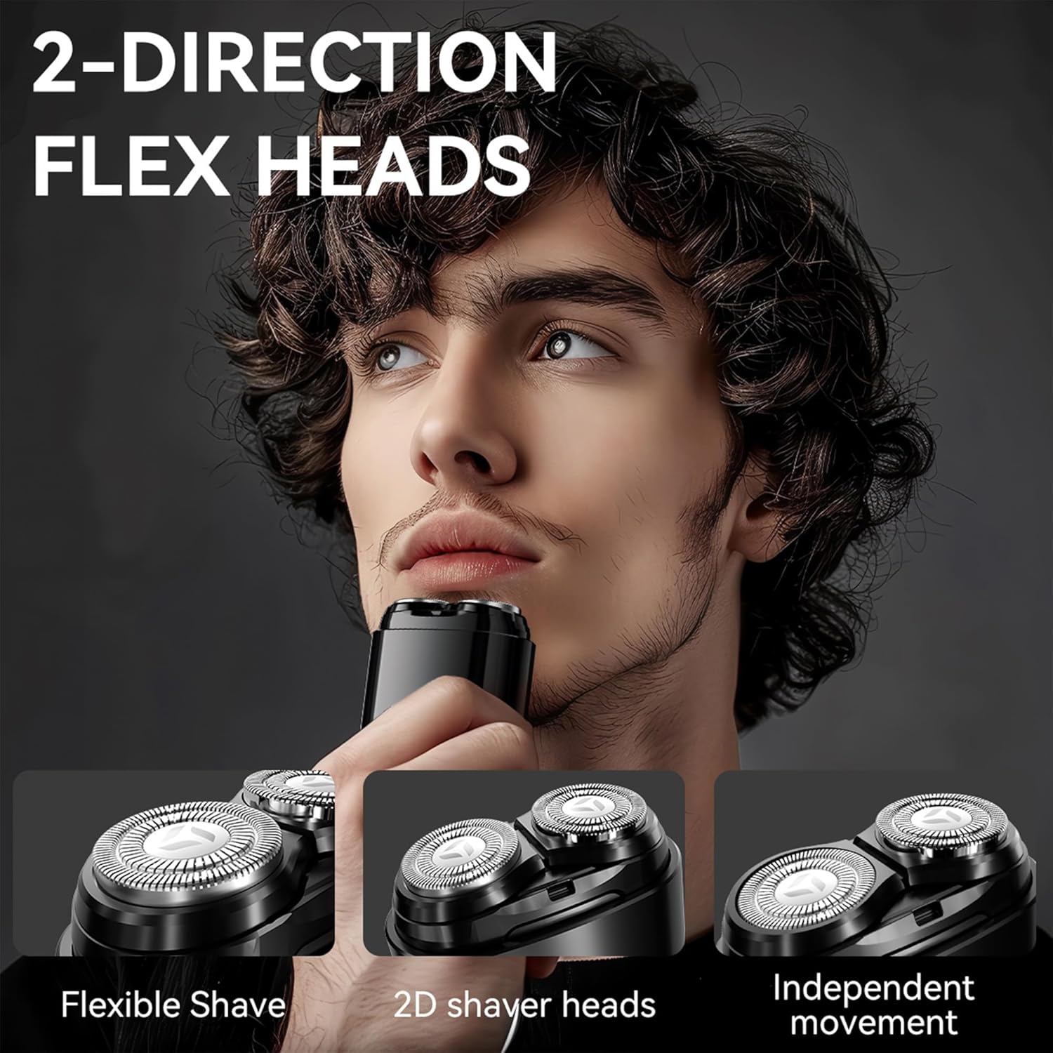 Enchen K8 shaver with 2-direction flex heads