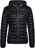 Wantdo Women's Packable Down Jacket Lightweight Puffer Jacket Hooded Winter Coat