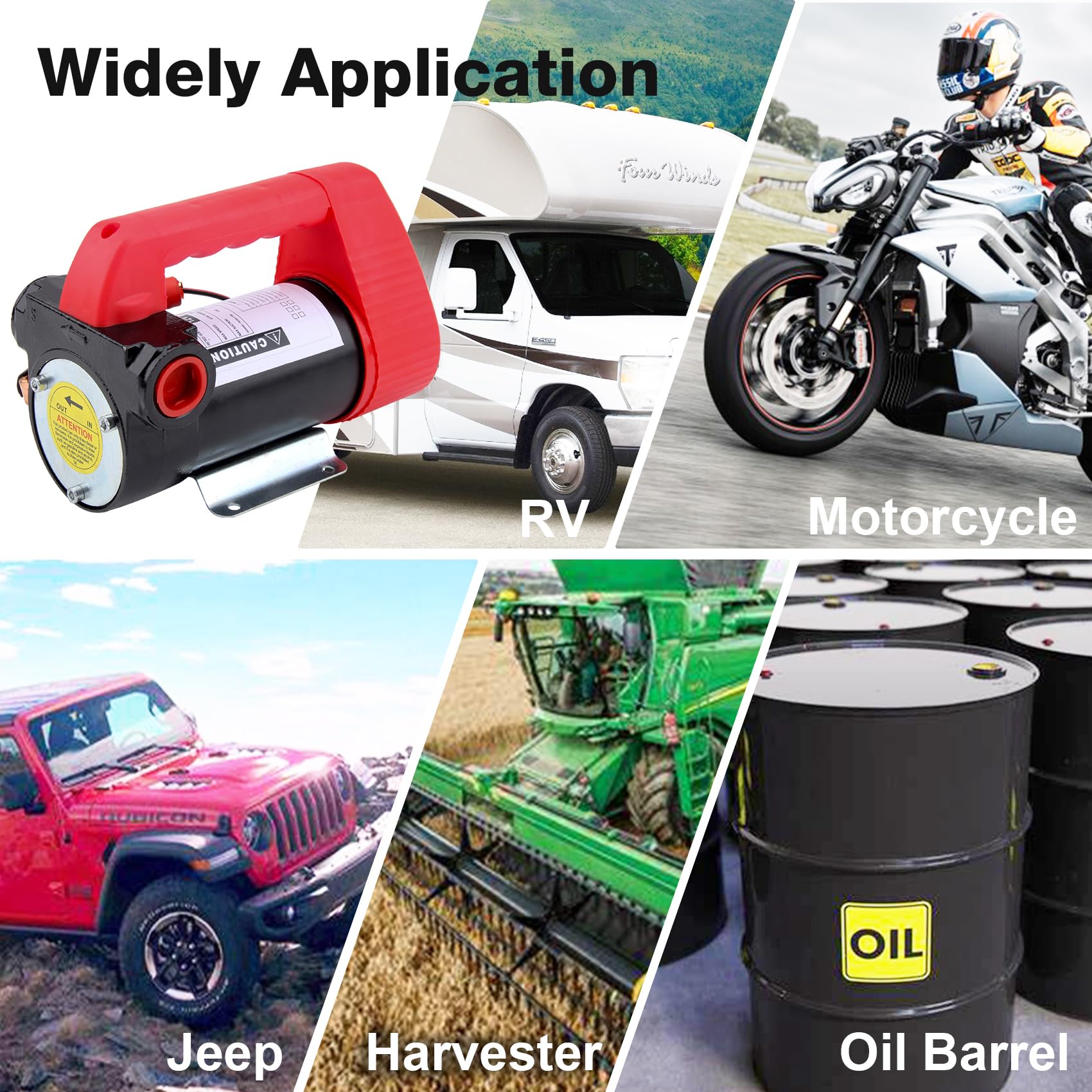 DOCAS 12V 175W Pompa Diesel Elettrica Pompa Gasolio Pompa di Trasferimento 45L/min Pompa Carburante Elettrica Pompa Aspirazione per gasolio, cherosene