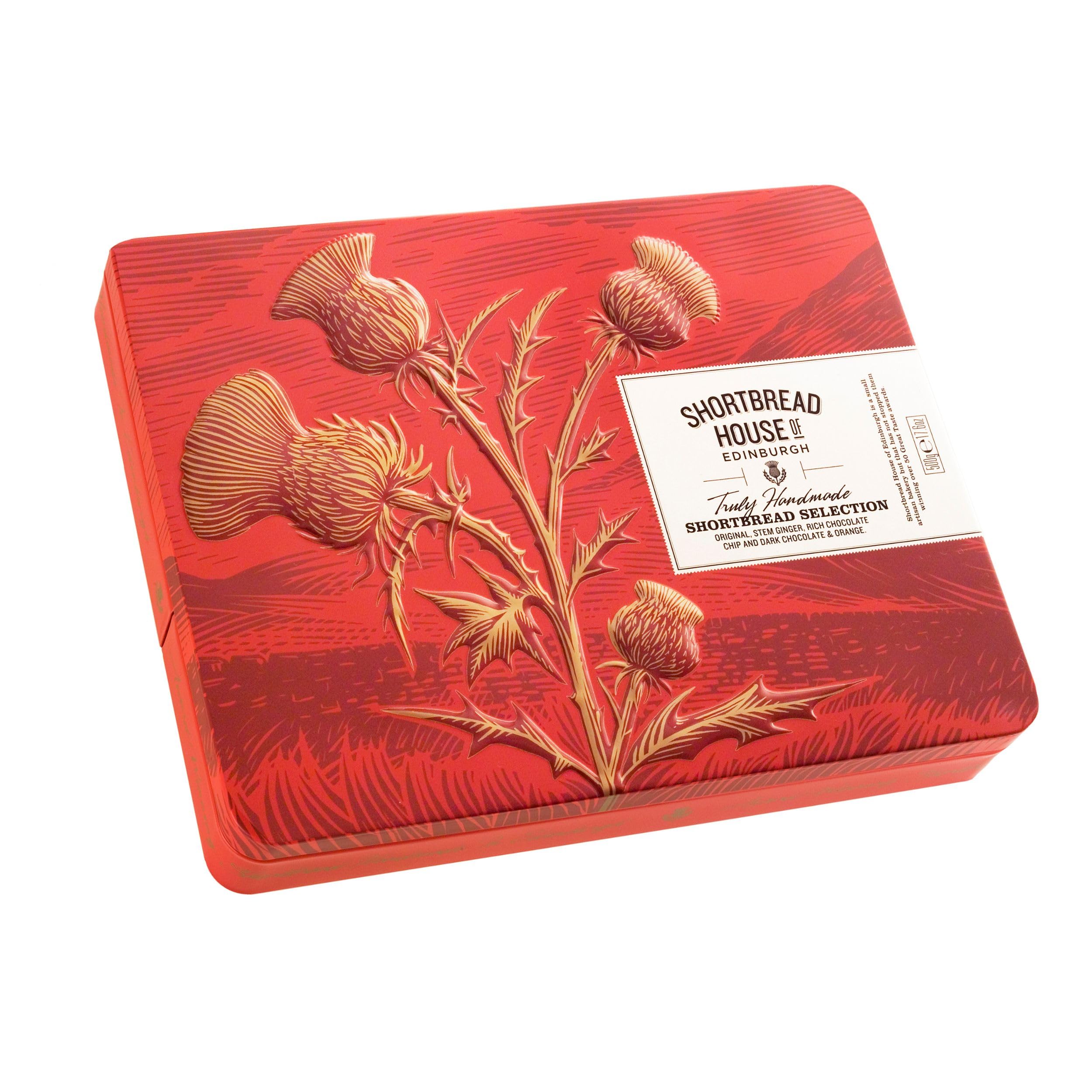 Shortbread House of Edinburgh Truly Handmade Shortbread Fingers, 17.6oz Selection Tin (Pack of 1)