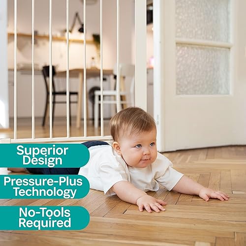 Miniatura 3 de KidCo Gateway - Puerta de presión para bebé, no requiere herramientas ni tazas de pared, indicador de presión visual, puerta de seguridad abierta -