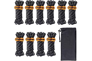 Hikeman 4mm Reflective Guy Lines with Aluminum Tensioners