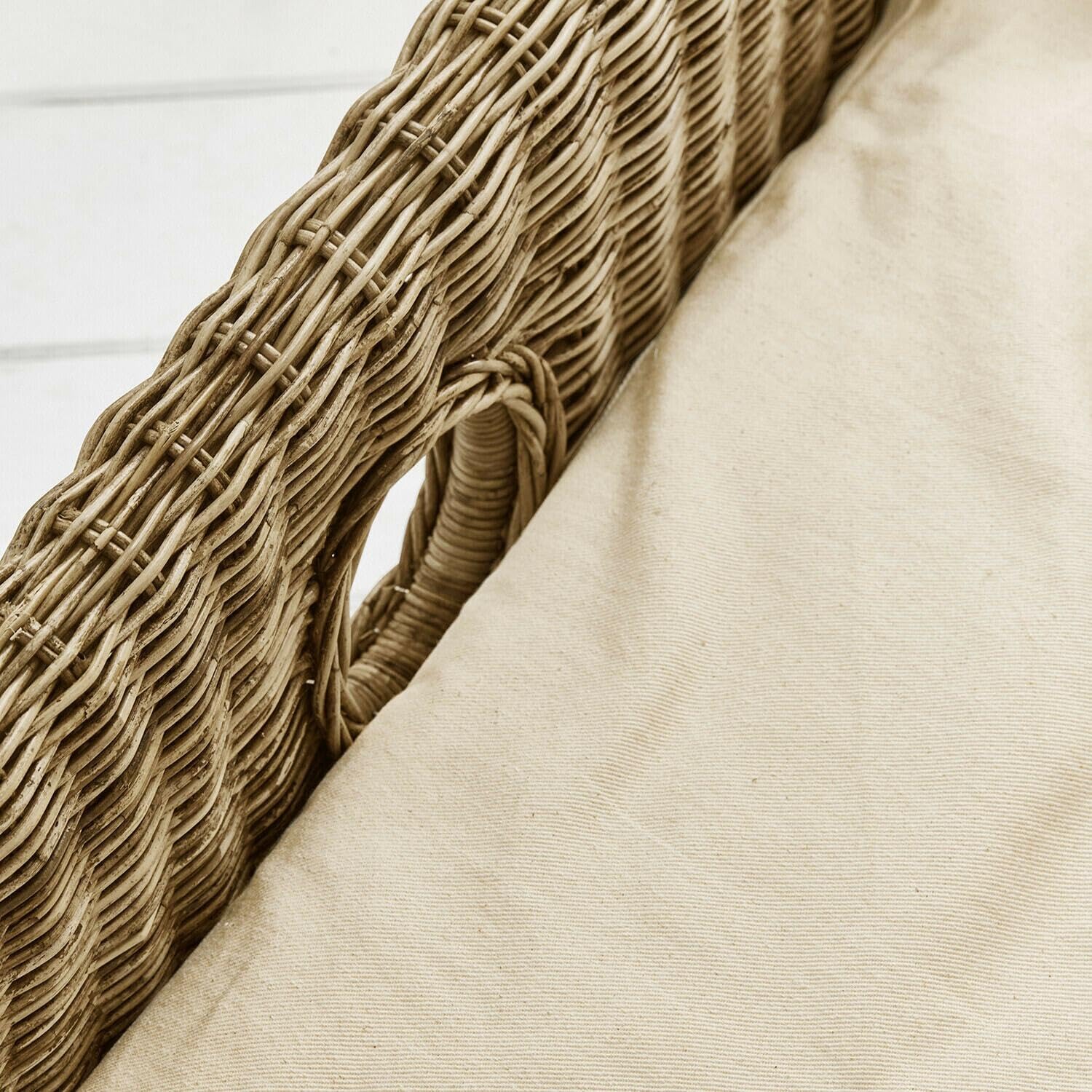 Loberon Haustierkorb Knuddo, braun/Creme