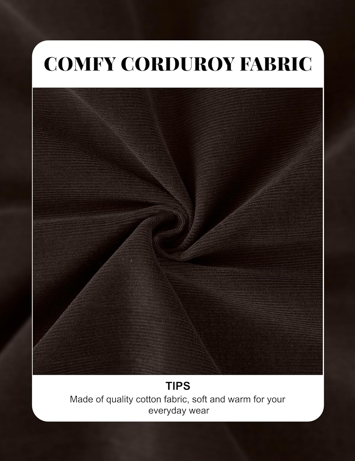 Yeokou Corduroy Pants Women Barrel Wide Leg Elastic High Rise Fall Casual Trousers with Pockets - Image 5