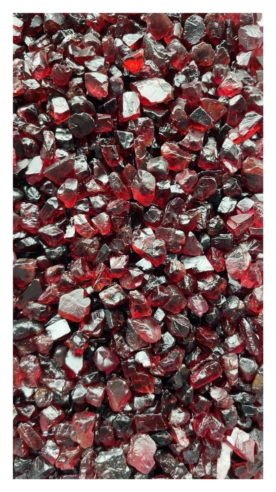 Lote de 1000g de grava Natural en bruto, Chip de granate, piedra de cristal de cuarzo en bruto, espécimen Mineral de roca, curación, habitación de Reiki, decoración del hogar, acuario(Size:10