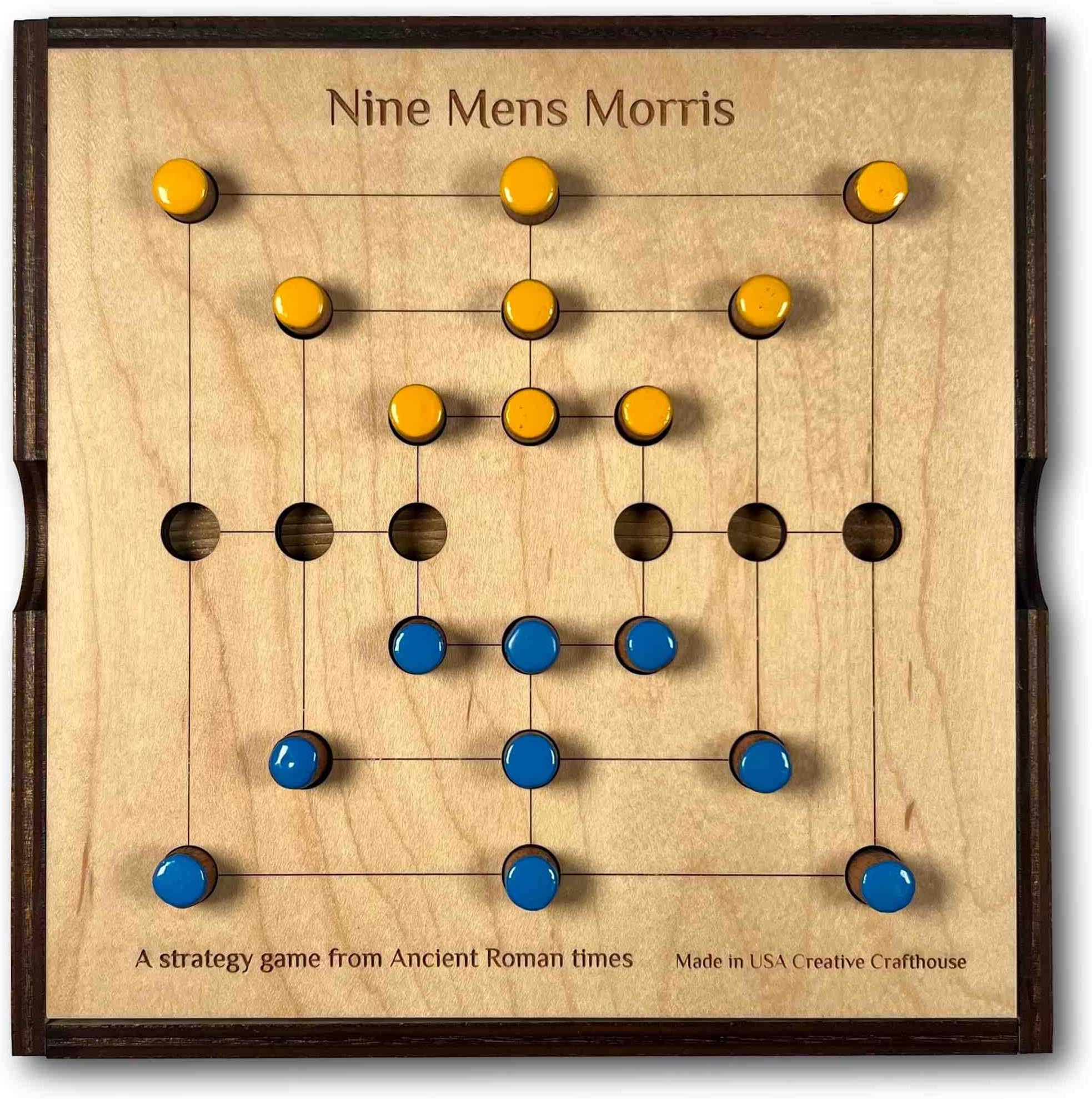 Nine Mens Morris – Strategy game from ancient Rome. Premium version made in USA