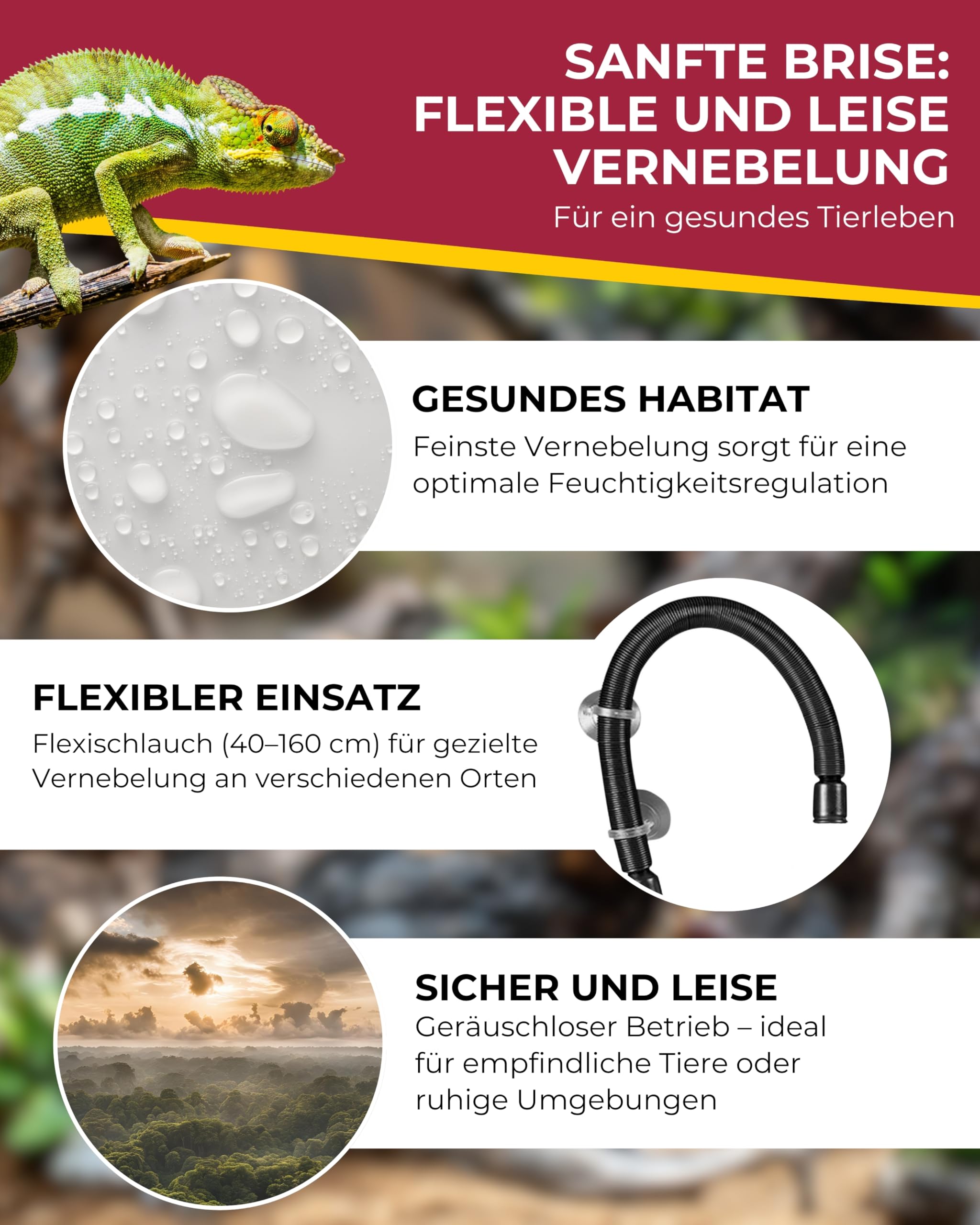 HOBBY Terraristik Hygro System I Digitale Benebelungsanlage für Terrarien I hygienisch & wartungsfreundlich I Terrarium Luftbefeuchter I effizientes Benebelungssystem mit 4L Wassertank
