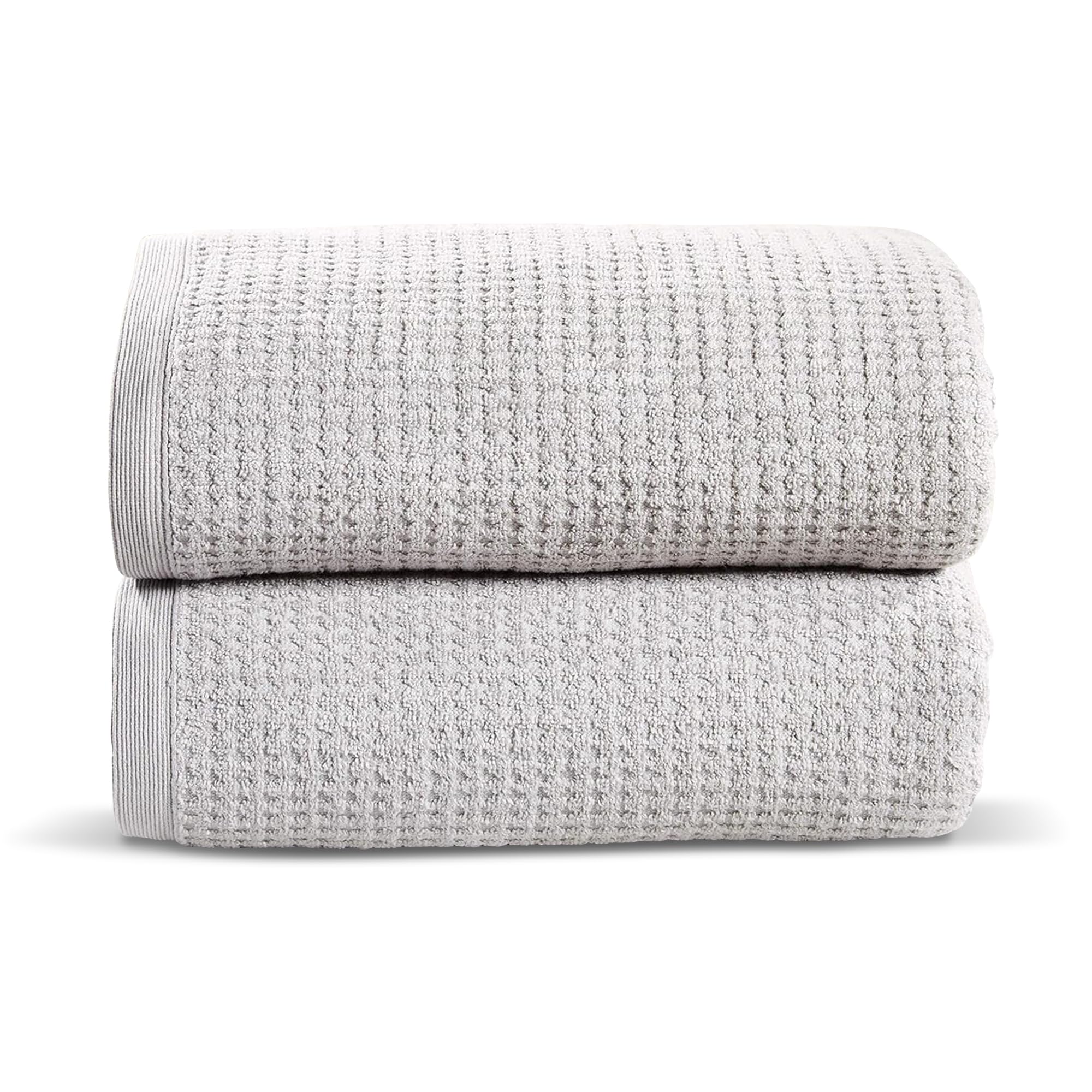 Rapport Two Piece Waffle Towel Bale Set 480gsm, Cotton, Storm Grey, 2
