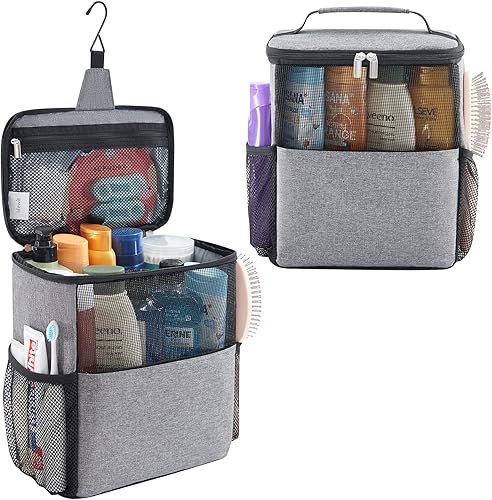 Lifewit Bolsa de ducha de malla portátil para dormitorio universitario, bolsa de mano esencial para baño, gimnasio, viajes, campamento, de secado