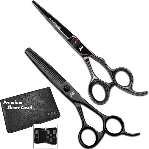JW L Series - Juego profesional de corte y adelgazamiento para el cabello (6.25")
