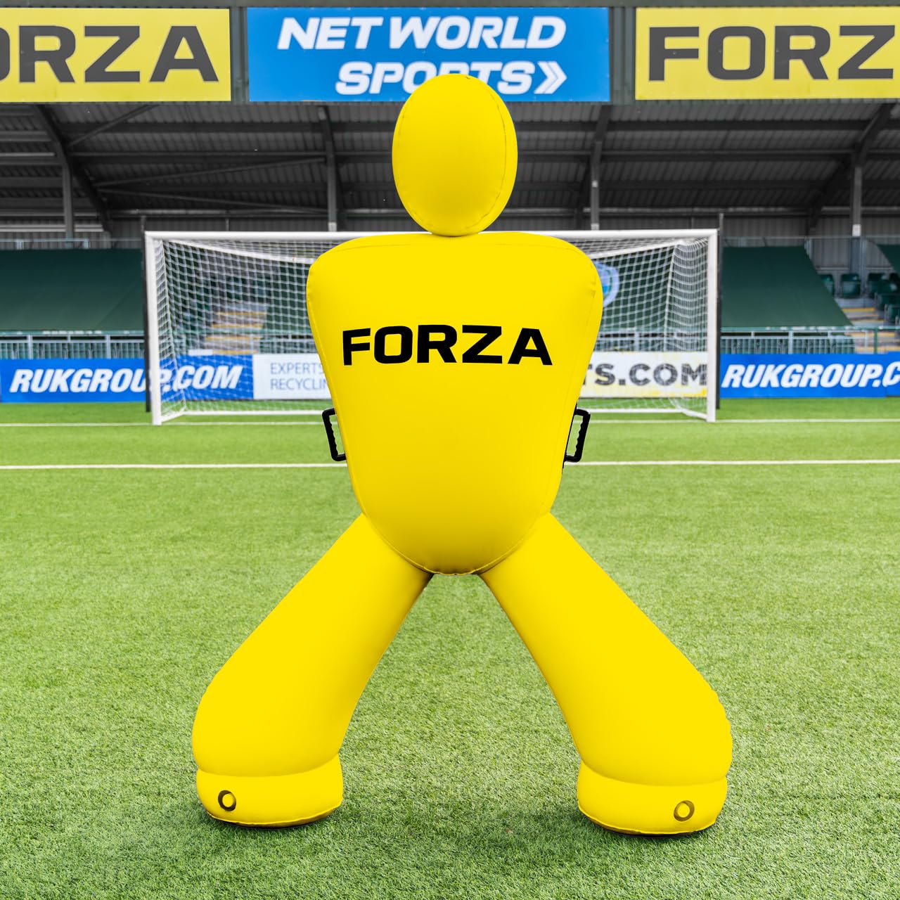 FORZA Hockey Giant Goalkeeper Mannequin – Inflatable Training Dummy for Field Hockey Drills (With Pump, Yellow, With Carry Bag)