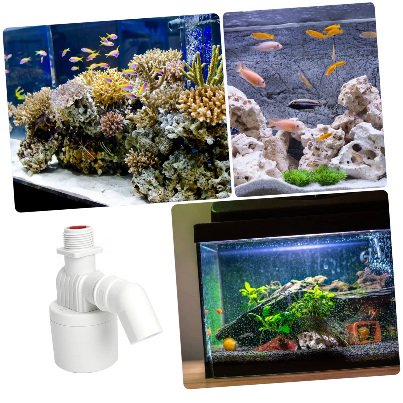 MUCKLILY Water Level Float Valve 3/4'' Float Water Level Control Valve Float Ball Valve Automatic Float Water Level Control 3/4'' Valve Inside Type Valve White Nylon