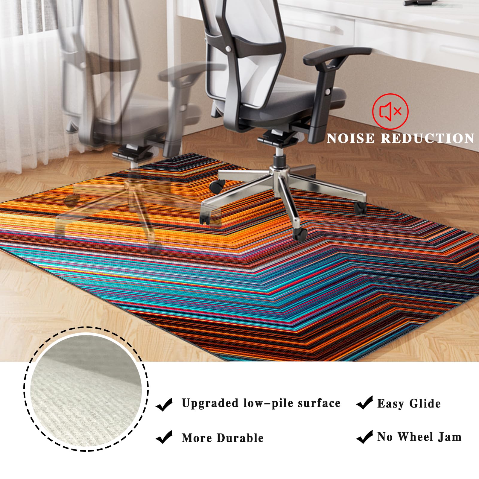 Tappetino Salvapavimento EYKWKB 90x120 Cm – Antiscivolo Con Supporto In TPR, Spessore 4,1 Mm, Per Sedia Gaming E Ufficio