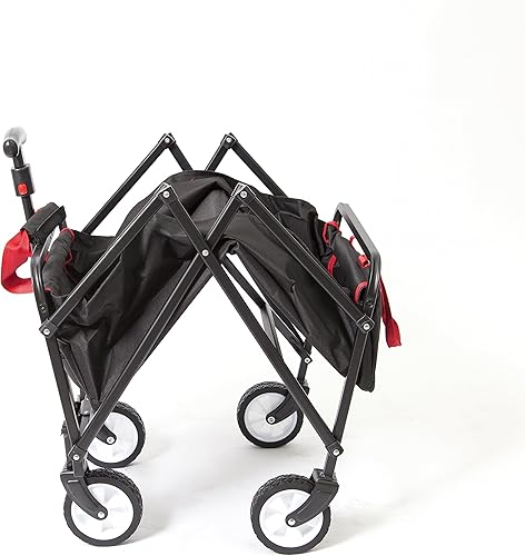 Miniatura 3 de YSC Plegable plegable playa al aire libre utilitario vagón (negro)