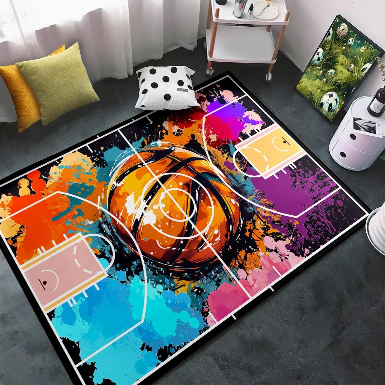 Basketball Rug, 2'5' 4'