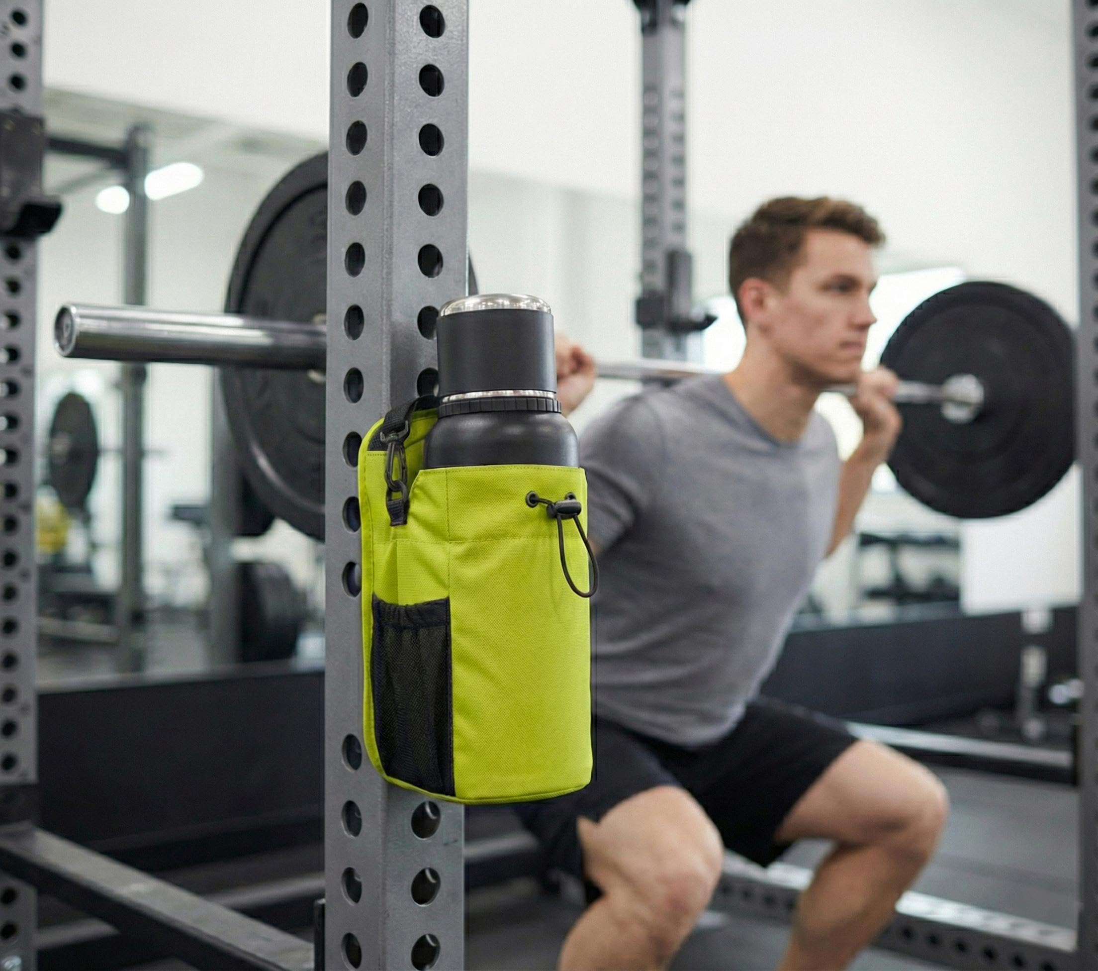 Sac Magnétique Sport Ultra Résistant 5 kg 3 Couleurs Vert Citron Accroche Aimantée pour Téléphone Bouteille Gym Course Vélo Voyage