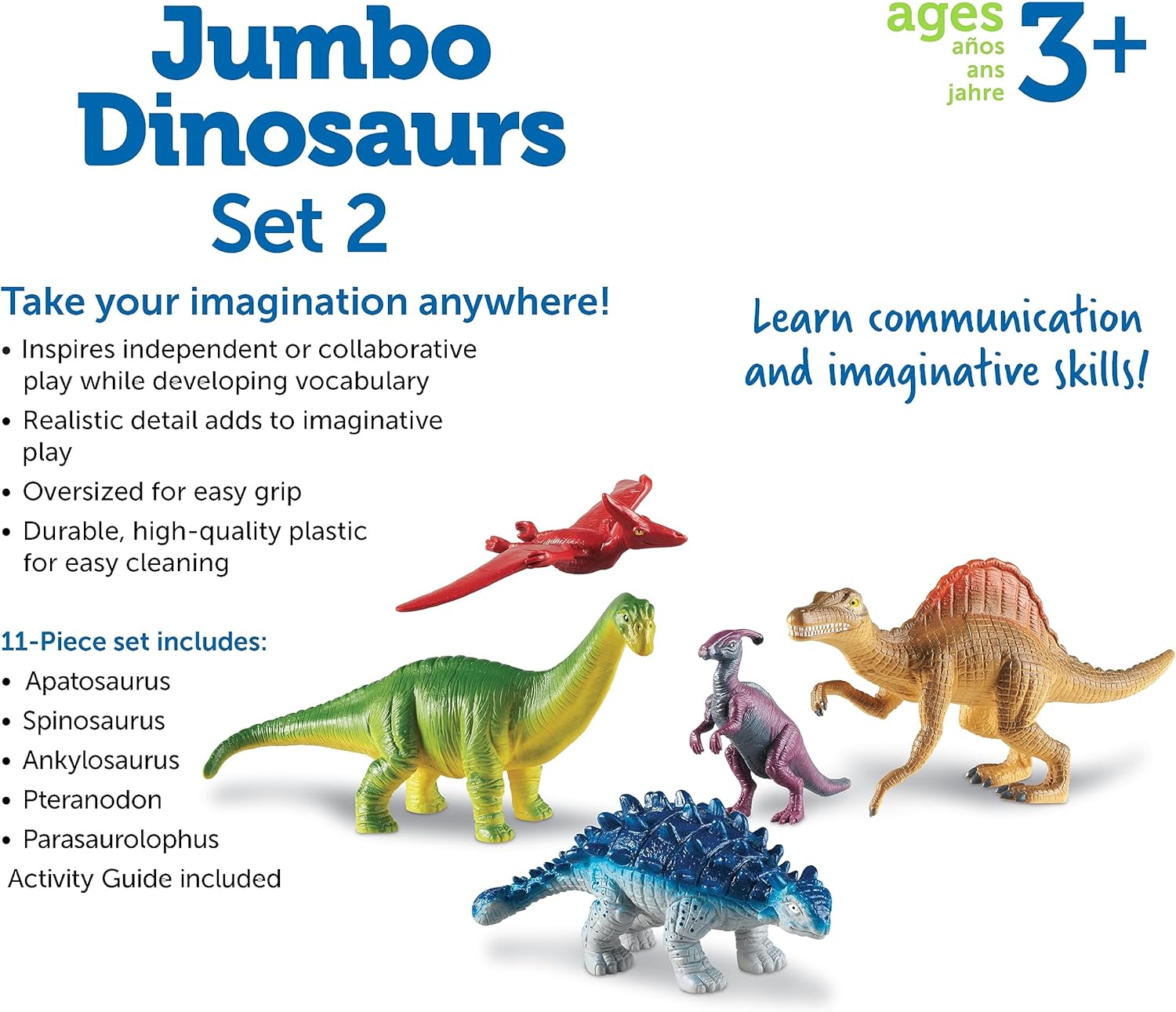 Jumbo Dinosaur Figurines Set with Activity Guide
