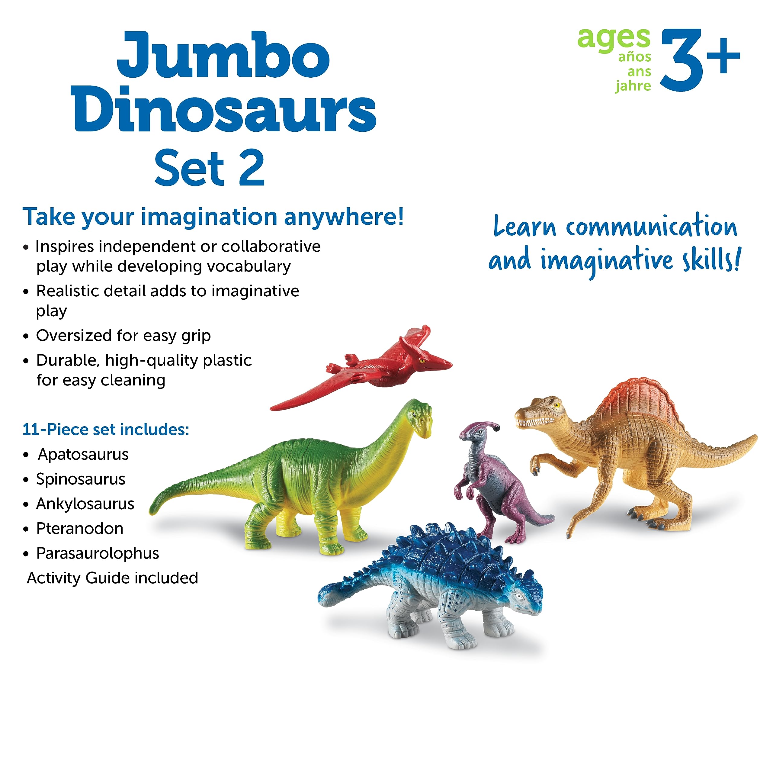 Amazon.com: Learning Resources Jumbo Dinosaurs Expanded Set